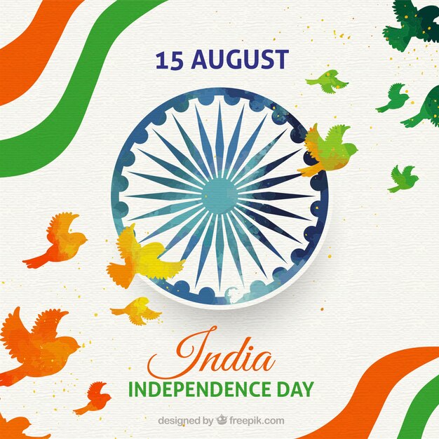 크리 에이 티브 인도 독립 기념일 배경