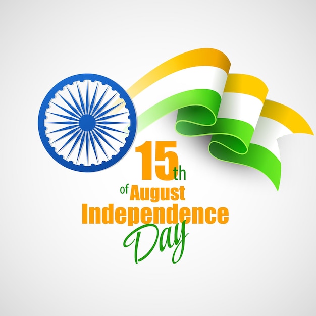 Free vector creative indian independence day card