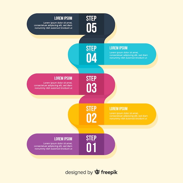 Creative infographic steps concept
