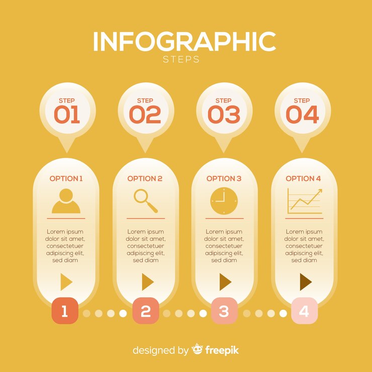무료 Vector 창의적인 infographic 단계 개념