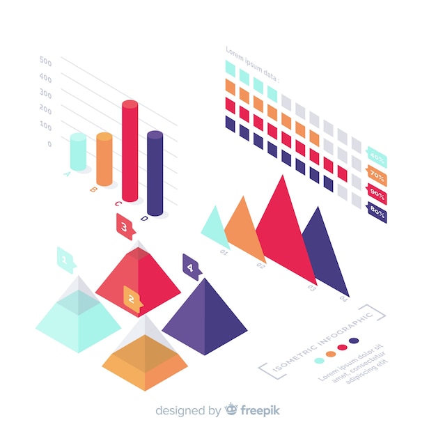 Бесплатное векторное изображение Концепция творческих инфографических шагов