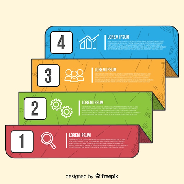 Creative infographic steps design