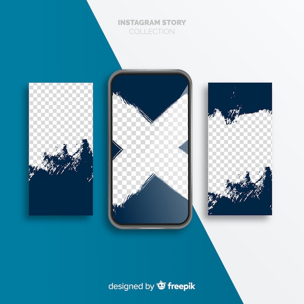 Free vector creative instagram stories template