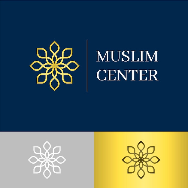 Vettore gratuito logo islamico creativo in due colori