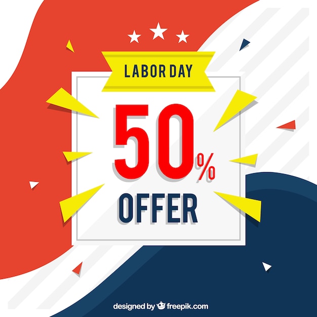 Creative labor day sale background