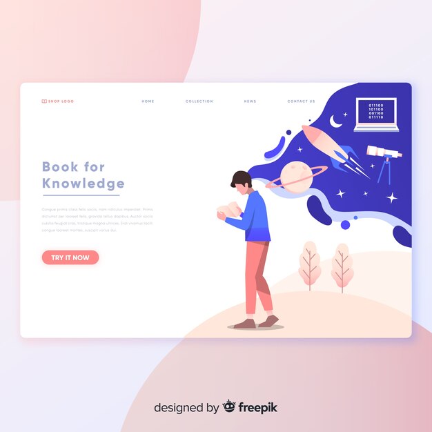 Creative landing page template