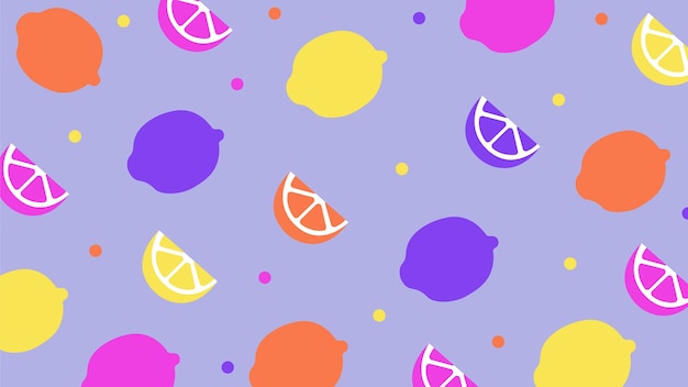 Free vector creative lemons zoom background