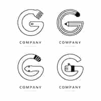 Free vector creative letter g logo templates