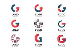 Vettore gratuito modelli di logo lettera g creativa