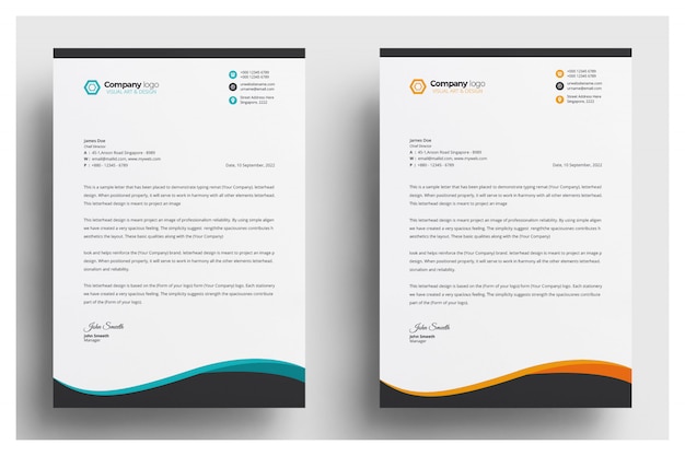 Free vector creative letterhead template