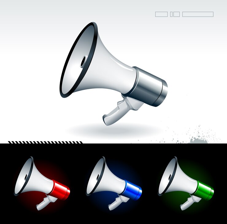 Free Vector creative megaphone collection