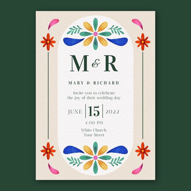 creative mexican wedding invitation