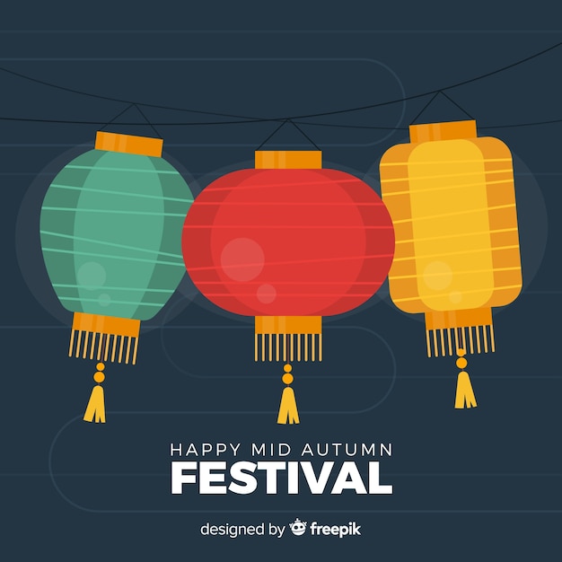 Free vector creative mid autumn festival background