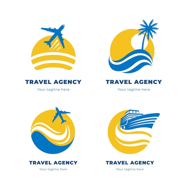 Creative minimalist travel logos