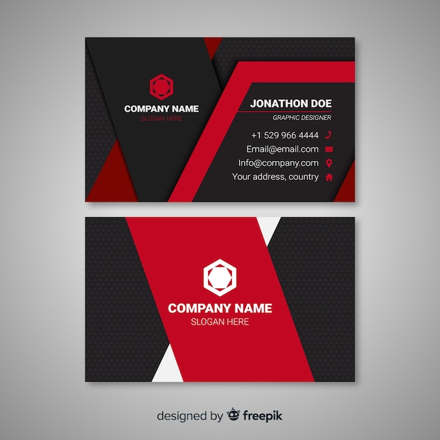 Free vector creative modern business card template design