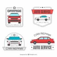 Vettore gratuito insieme di logo di auto moderne e creative