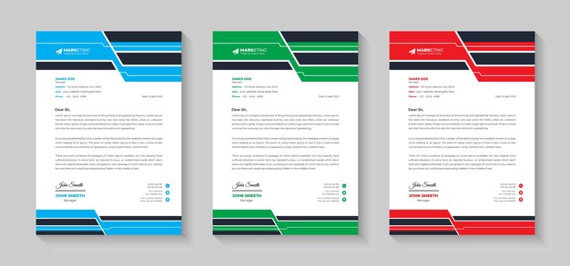 Creative Modern Clean business letterhead Design corporate letterhead Template