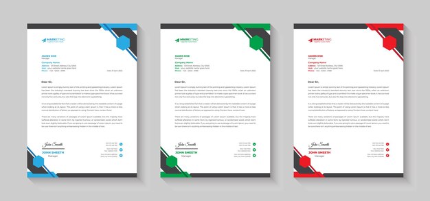 Creative Modern Clean business letterhead Design corporate letterhead Template