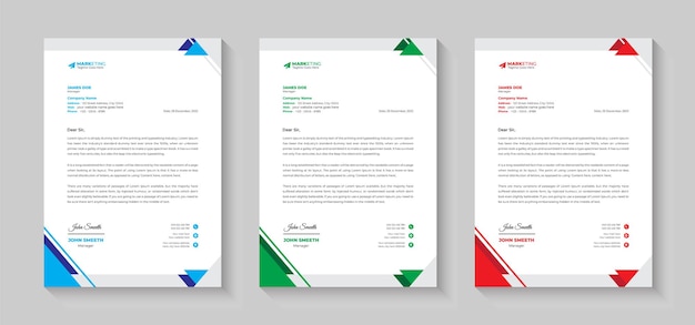 Creative Modern Clean business letterhead Design corporate letterhead Template