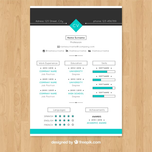 Creative modern resume template