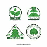 Free vector creative modern tree logo collection