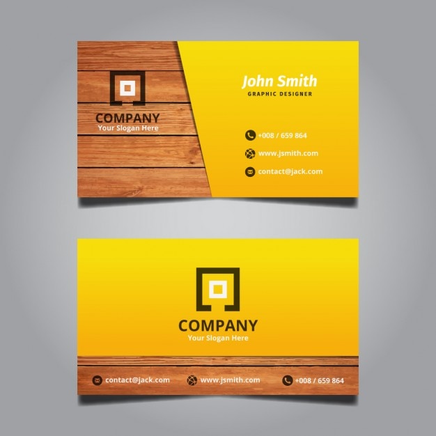 Creative modern wooden business card