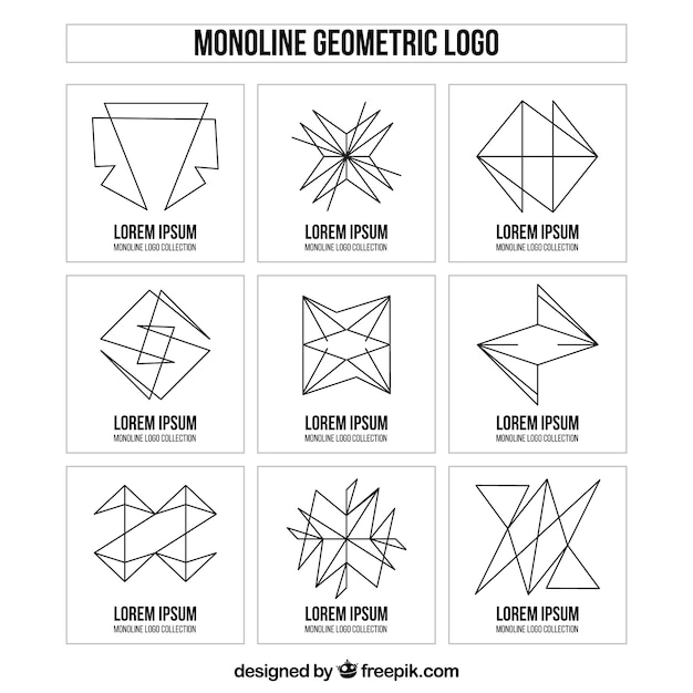 Creative monoline logo collection