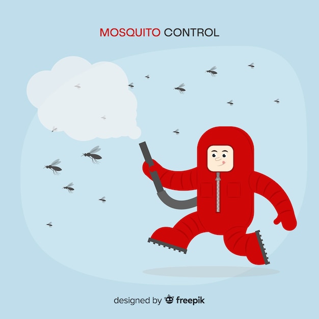 Free vector creative mosquito control background