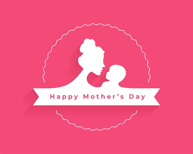Free Vector creative mother's day flat card design