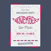 Free vector creative movember poster