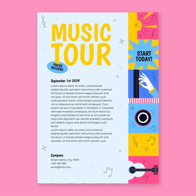 Creative music tour announcement press release
