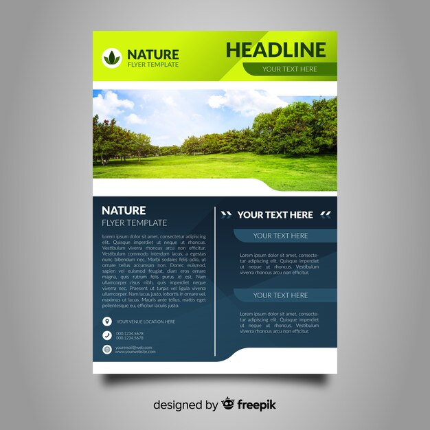 Creative nature flyer template