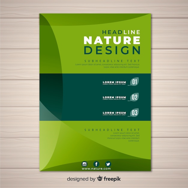 Creative nature flyer template