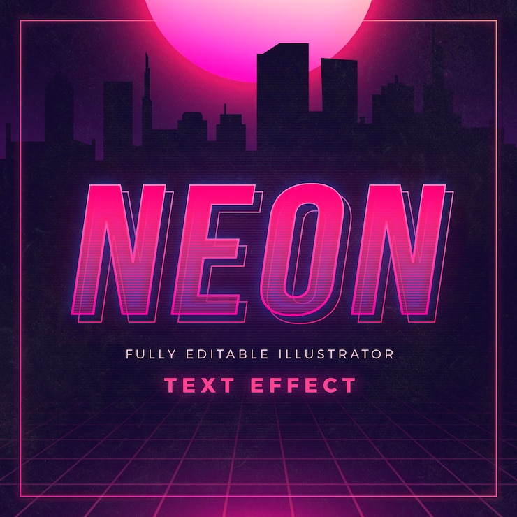 Free Vector creative neon text effect