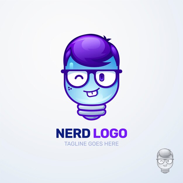 Creative nerd logo template