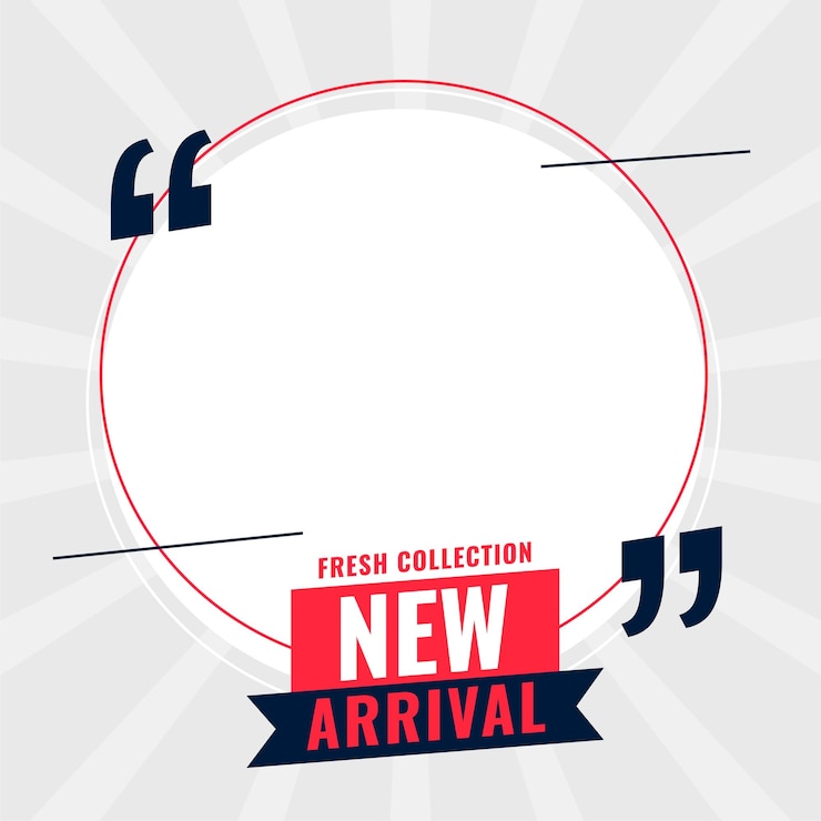 Free Vector creative new arrival marketing background with text space vecor