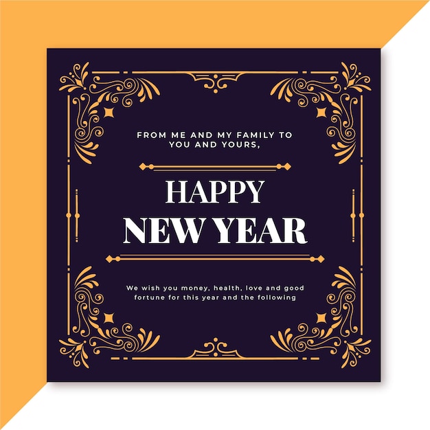 Free vector creative new year card template