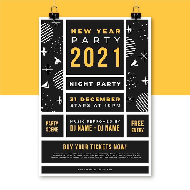 Free vector creative new year poster