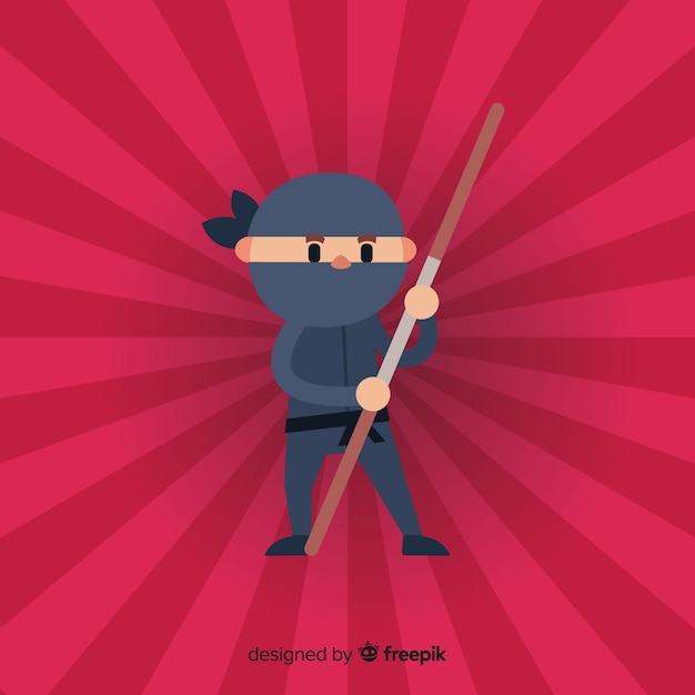 Creative ninja warrior background