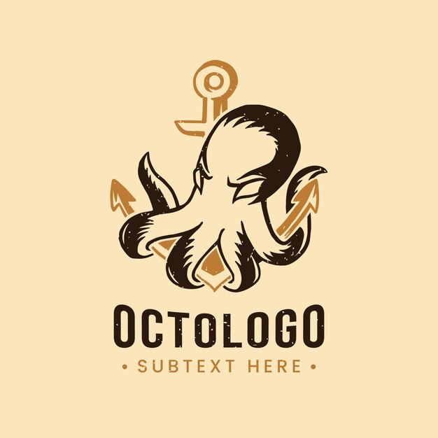 Creative octopus logo template