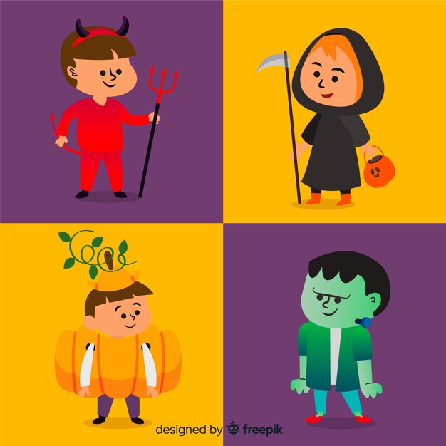 Творческий пакет символов для детей Хэллоуина