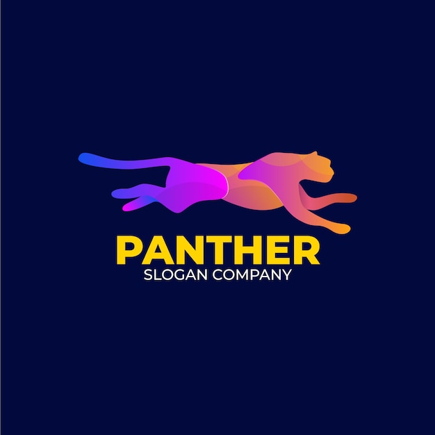 Free vector creative panther logo template