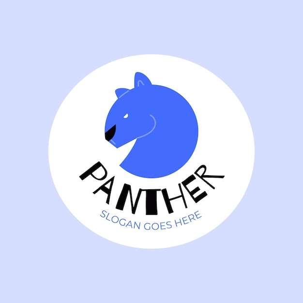 Free vector creative panther logo template