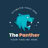 Free vector creative panther logo template