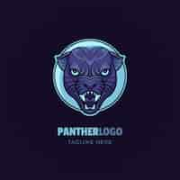 Free vector creative panther logo template