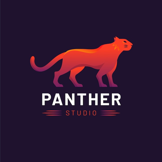 Free vector creative panther logo template