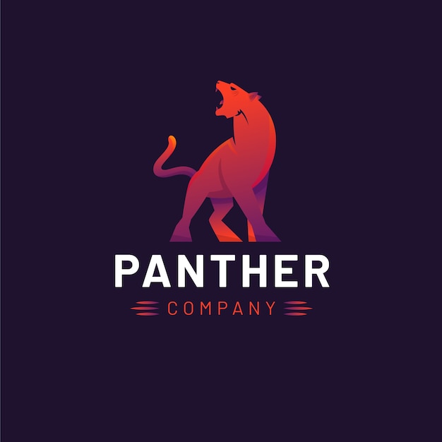 Креативный шаблон логотипа пантеры