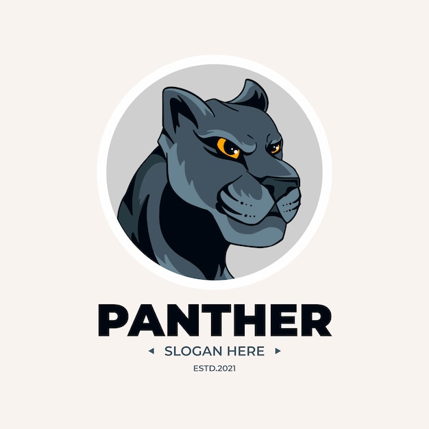 Free vector creative panther logo template