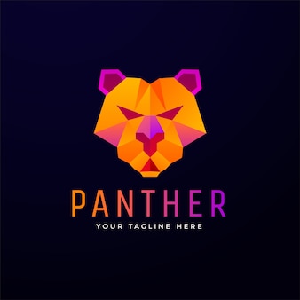 Креативный шаблон логотипа пантеры