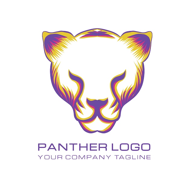 Free vector creative panther logo template